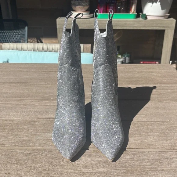MIA Silver Sparkle Western Boots Size 7.5 NWT - Picture 10 of 15
